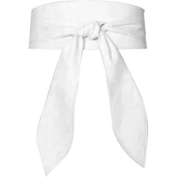 ❤️Women White Belt Wrap Around Wide Waistband Knotted Belt  for Dress - Picture 6 of 6